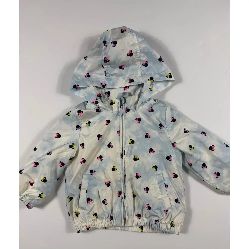 Gap Disney Minnie Mouse Packable Hooded Windbreaker Jacket Size 18–24 Months